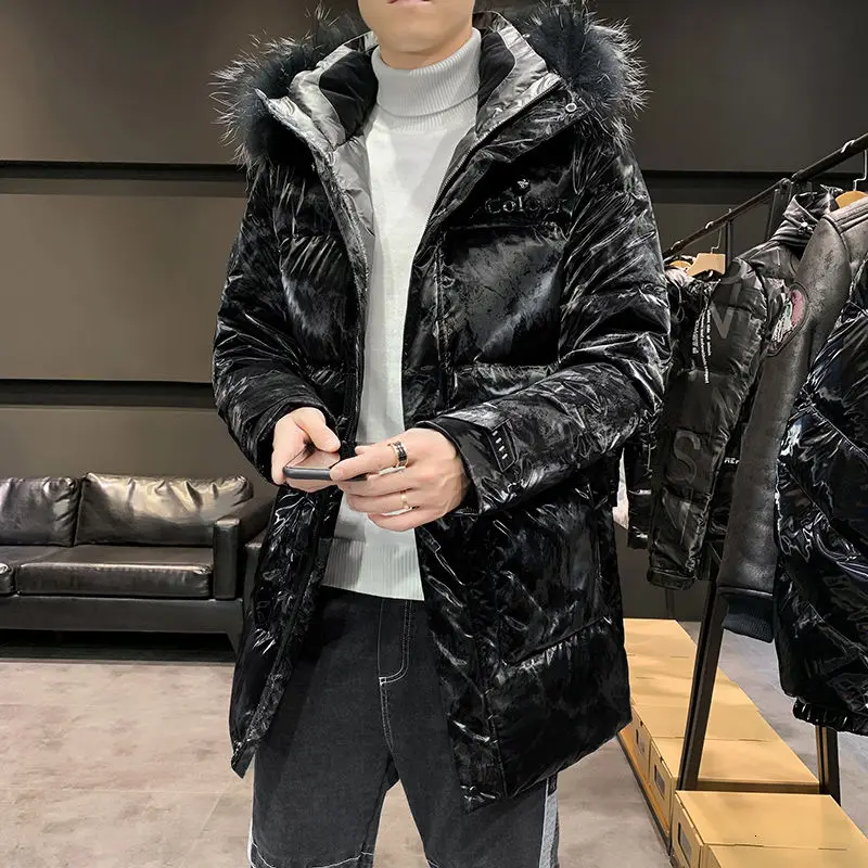 売店 メンズホワイトグースダウン冬用コート 本物のヘアカラー ミディアムとロングのカモフラージュ 厚手のオーバーオール 通販格安 Ongoing Southloopmarket Com