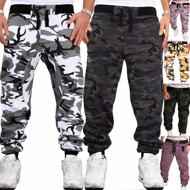 ZOGAA повседневные мужские штаны в стиле хип-хоп 2019 Популярные камуфляжные шаровары, штаны для бега, брюки с эластичной резинкой на талии