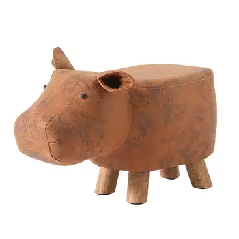 

8000 Animal stool children cartoon stool baby change shoes stool creative wear shoes stool solid wood home