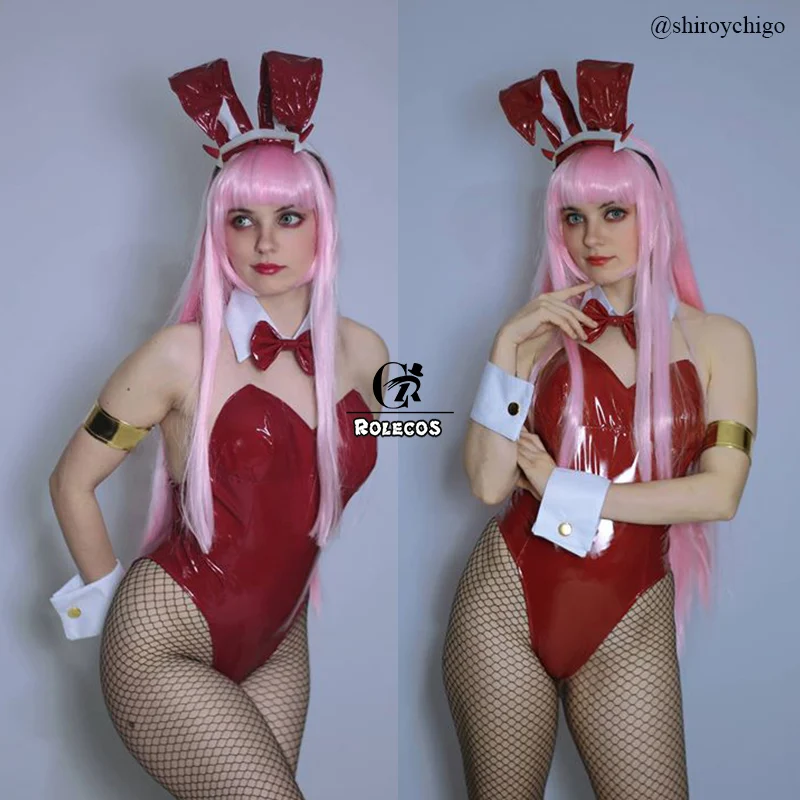 Костюм для косплея ROLECOS из аниме любимый в Фране костюм Zero Two Bunny Girl 02 сексуальный
