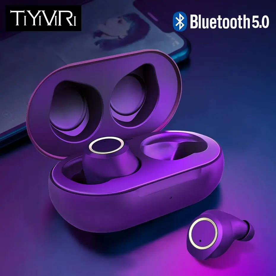 TiYiViRi TWS Bluetooth наушники беспроводные Bluetooth V5.0 наушники сенсорное управление водонепроницаемые наушники с микрофоном игровые