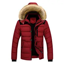 

Winter Down Coat Men Thick Highly Polyester Warm Hoodies Padded High Collar Men Jacket for Outdoor Men Clothing Black XXXL