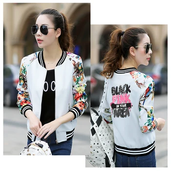 

BLACKPINK Female Baseball Jacket Harajuku Streetwear Korean Style Funny Casual Women Jacket Plus Size Jacket Women Spring Coats