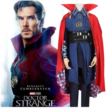 

Movie Doctor Strange 2 Steve Superhero Cosplay Costume Male Cloak Necklace Halloween Carnival Battleframe