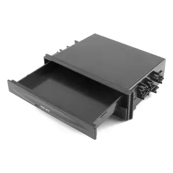 

1pc Universal Car Double Din Radio Pocket Drink Cup Box Organizer Storage Car Storage Black New Tools Holder S2K8