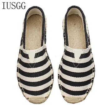 

Couples Slip on Loafers Plus Size Unisex Sewing Flax Shoes Casual Shoes Man Espadrilles Hemp Canvas Flat Shoes Women 35-45 Plus
