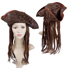 Головной убор на Хэллоуин головной капитана пирата парик для