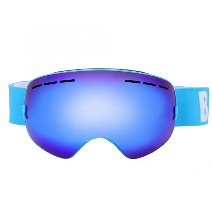 Сноубордические очки BE NICE очки для катания на лыжах и сноуборде снег двойные линзы анти-туман УФ очки Аксессуары для лыж - Цвет: Синий