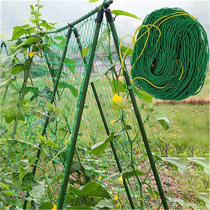 Grande largeur de maille Pour tomates 90 x 90 cm concombres haricots Treillis avec crochets en acier plantes grimpantes Zelsius Filet élastique pour plantes
