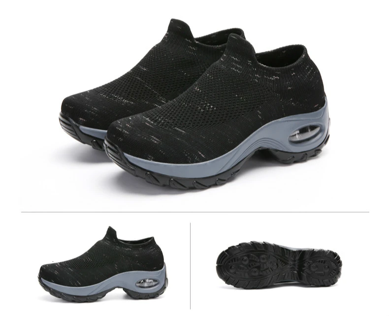 Женская обувь для тенниса; кроссовки из сетчатого материала, визуально увеличивающие рост; обувь на платформе с воздушной подушкой; спортивные дышащие носки; обувь для фитнеса; zapatos mujer
