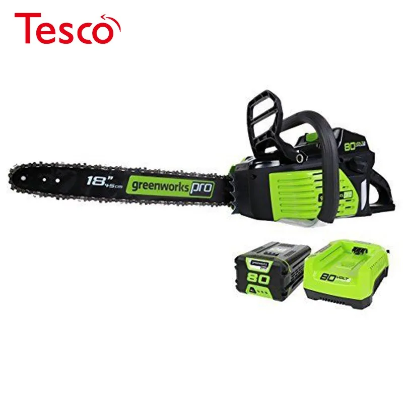 

Gasoline power chain saw Pro GCS80420 80V 18-Inch Cordless Chainsaw, 4Ah Li-Ion Battery and Charger Included