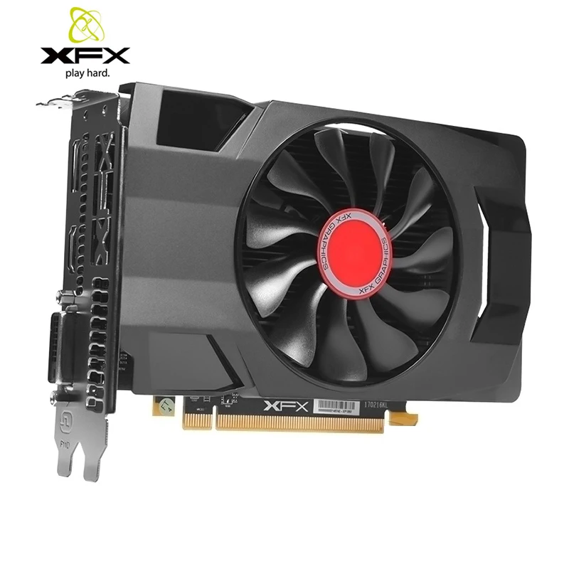 100% XFX RX 550 2GB Graphics Cards GDDR5 Video Card For AMD RX 500 Series Cards RX550 2GB 2G D5 Radeon RX550-2GB HDMI DVI Used