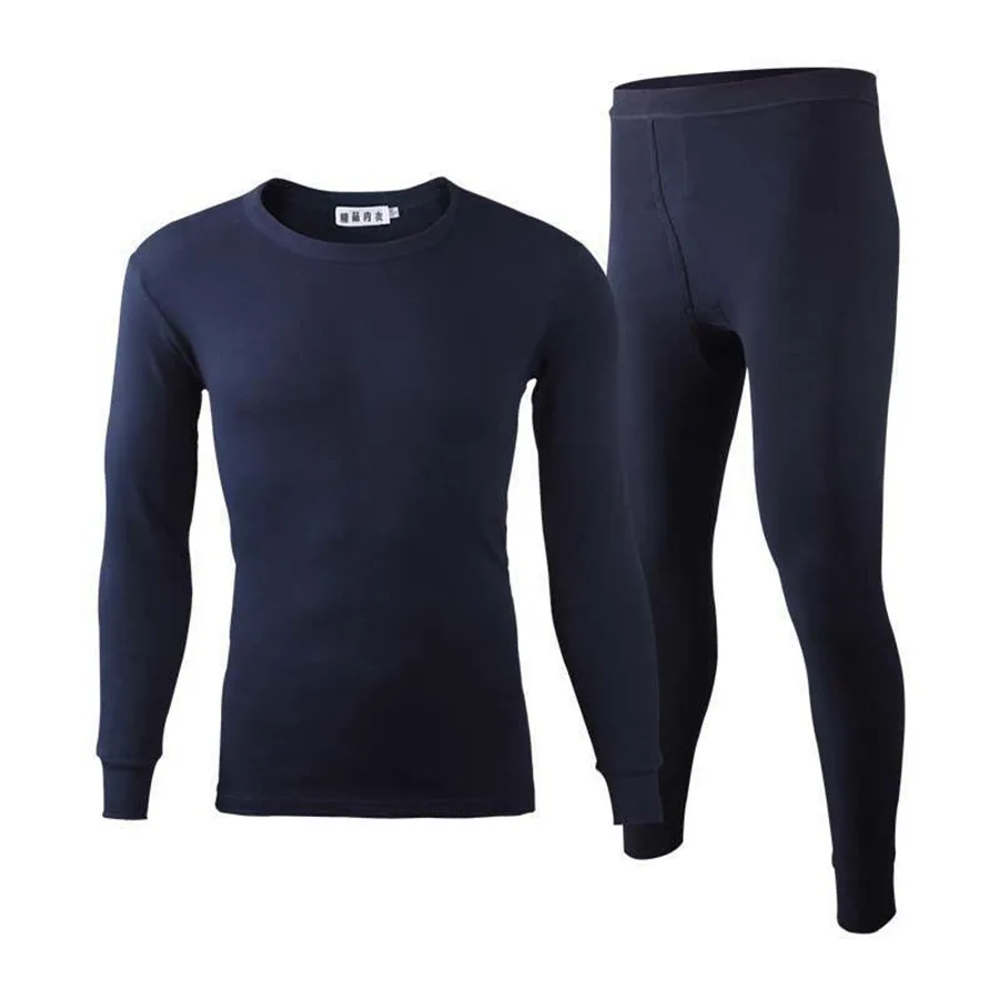 

Men's Thermal Underwear Long Johns Autumn Winter Shirt+Pants 2 piece set Warm Thermal Men Underwear Tops