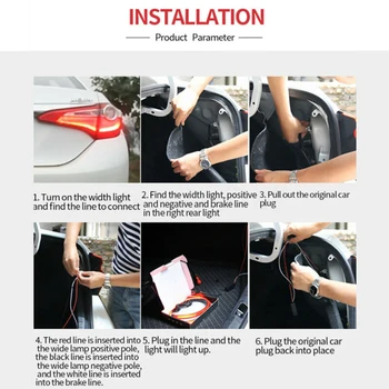 

Safe Brake lights 3rd Rear Tail Signal Strip DC 12V Replacement Parts 100cm