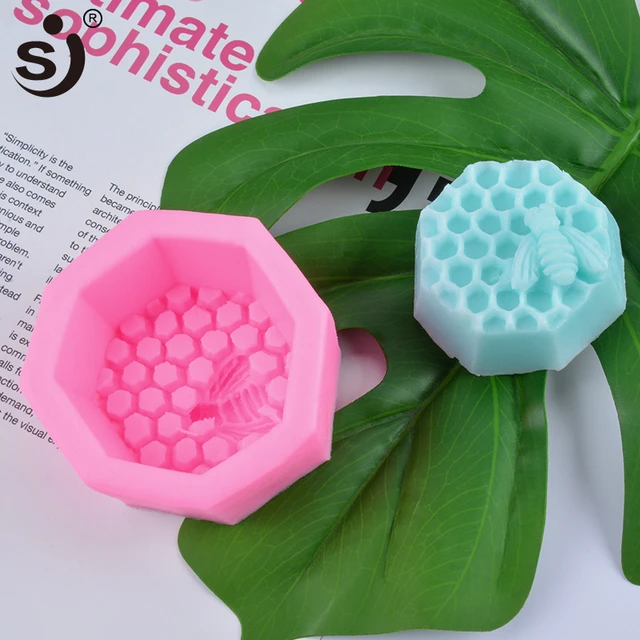 Honeycomb Soap Mold 3D Bumble Bee Stamp For Handmade Lotion Bars Honeybee  Wax Melts Bath Bomb Chocolate Dessert Decoration Tools