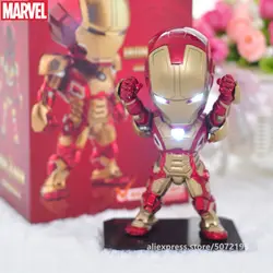 Hasbro Мстители версии Q Железный человек MK42 супер красивый люминесцентный выбор красного и синего цвета 2 стиля ПВХ Коллекционная модель