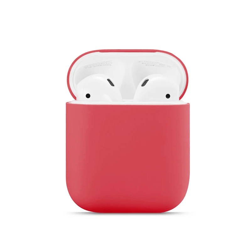 Ультратонкий протектор для наушников для Airpods чехол силиконовый Bluetooth наушники Защитный Чехол 17 цветов для Air pods аксессуары