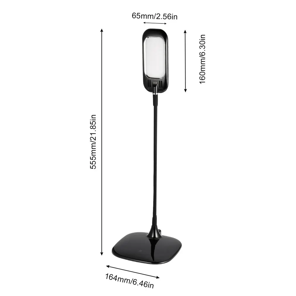 High Brightness Eye-protection LED Table Lamp 3 Grade Dimmable With Touch Key Soft Lamp Arm 360 degree Adjustable Energy Saving