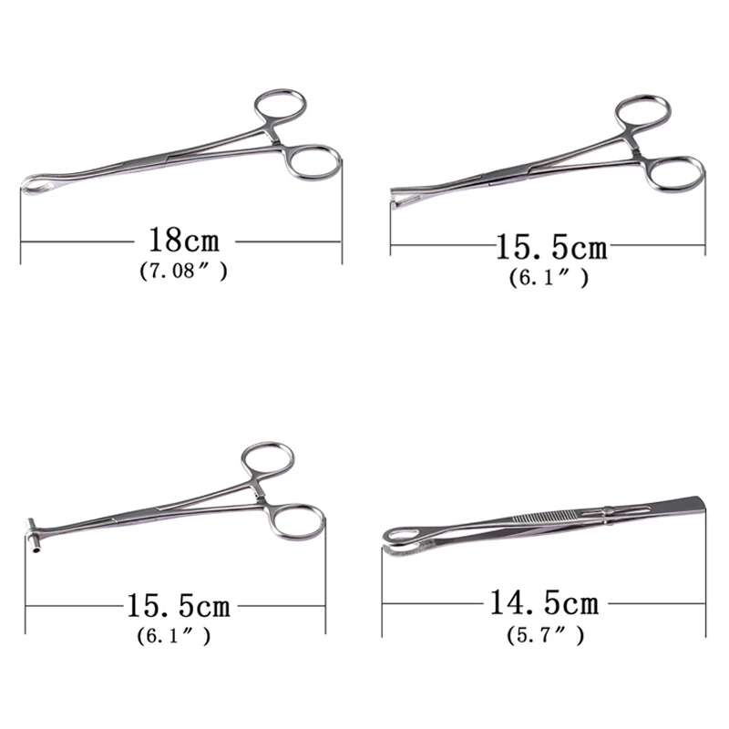 1 шт. хирургический стальной Пинцет зажим плоскогубцы различной формы живот ухо язык перегородка губы профессиональный пирсинг комплект ювелирные изделия для тела инструменты