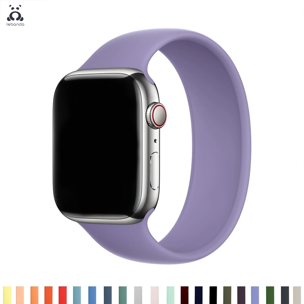 Ремешок мягкий силиконовый для Apple Watch Solo series 7 6 SE 5 4 3 45 мм | Наручные часы