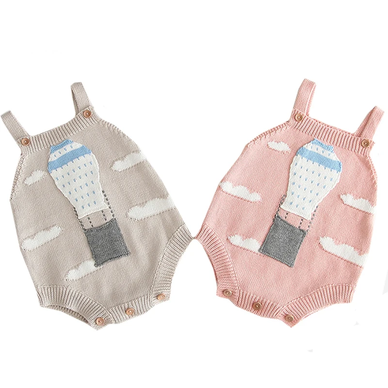 

Newborn Baby Girl Romper Knitted Baby Clothes Cartoon Embroidery Baby Romper Cotton Infant Rompers Boys Girls