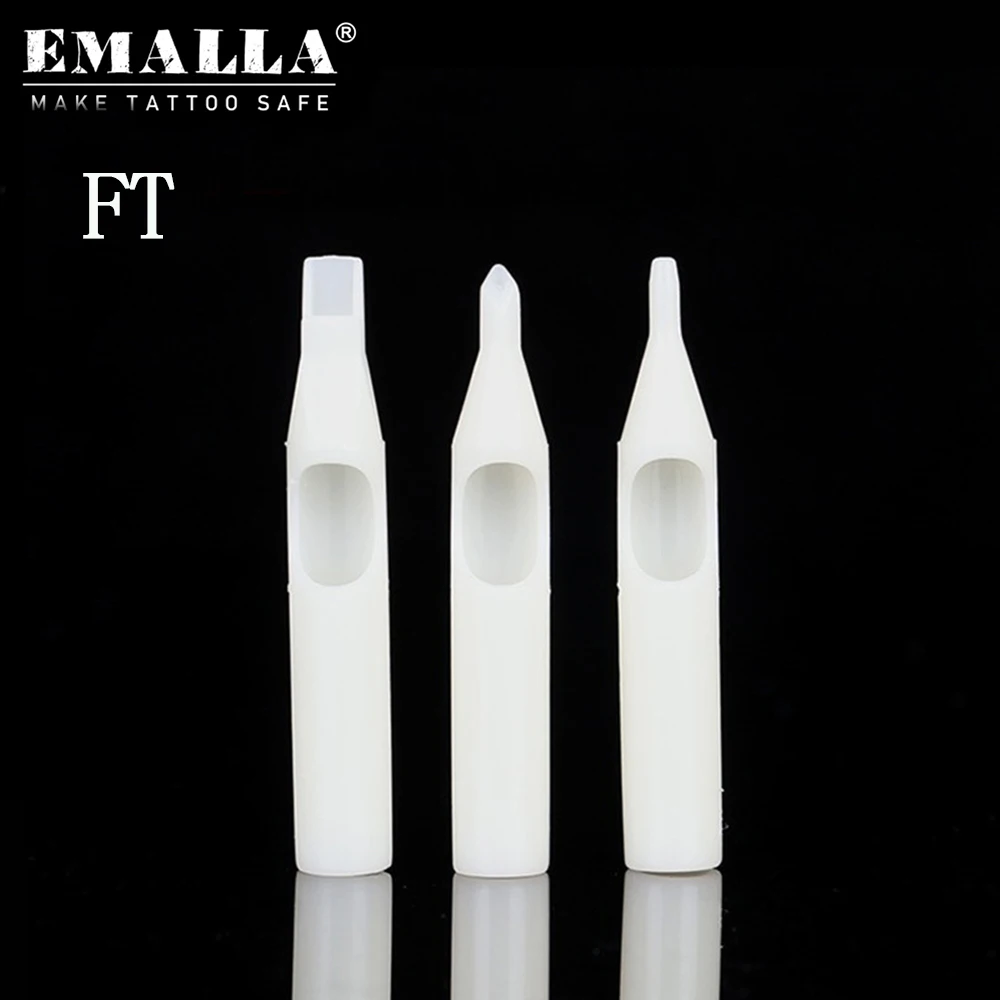 

50PCS/Box 5/7/9/11/13/15F Flat Disposable Tattoo Tips 50MM White Nozzle Tips For Tattoo Needles Tattoo Accessories Free Shipping