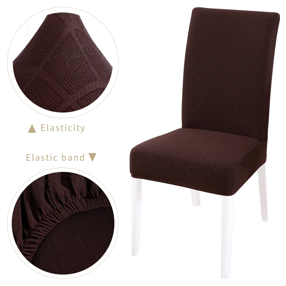 Buy 1/2/4/6PCS Elastic Spandex Chair Cover Stretch Dining Seat Cover Banquet Wedding Restaurant Hotel Anti-dirty Removable Housse