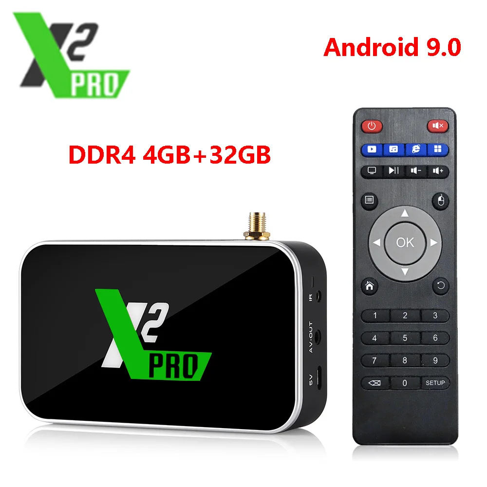 

X2 Pro Smart tv box DDR4 4G32G Amlogic S905X2 Quad-core android 9.0 set top box 2.4G 5G Wifi 1000M 4K 2G16G X2 Cube Media Player