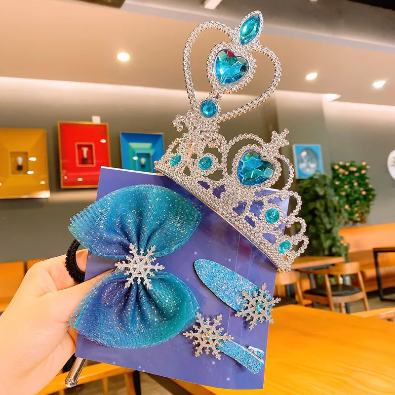 

Frozen 2 Toys Set Children Hair Clip Princess Elsa Headdress Hairpin Bow Anna Headband Little Girl Doll Ornament Birthday Gifts