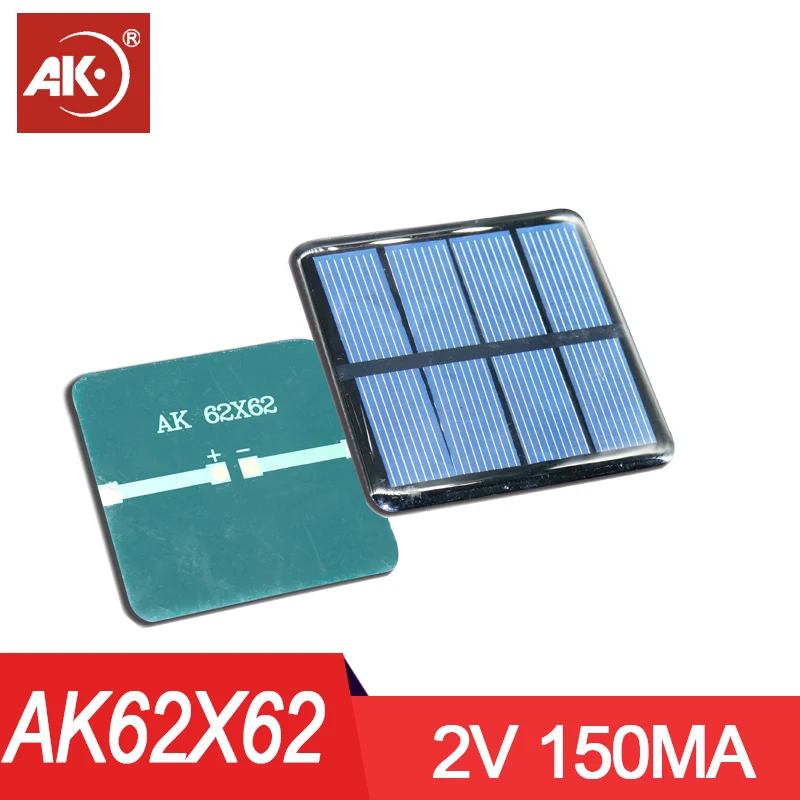 10 PCS AK Mono/Poly Mini Panel Solar Bank Power Energy Kit Cell Complete  Portable 4V 5.5 V 5V 6V 7V 8v 9v 10v 12v 1W Generator