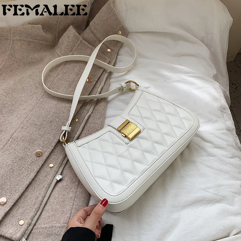 

Fashion Handbags For Women Vintage Luxury Hand Bags Diamond Lattice Shoulder Bag Lady Baguette Bag Female Desinger Tote Bags