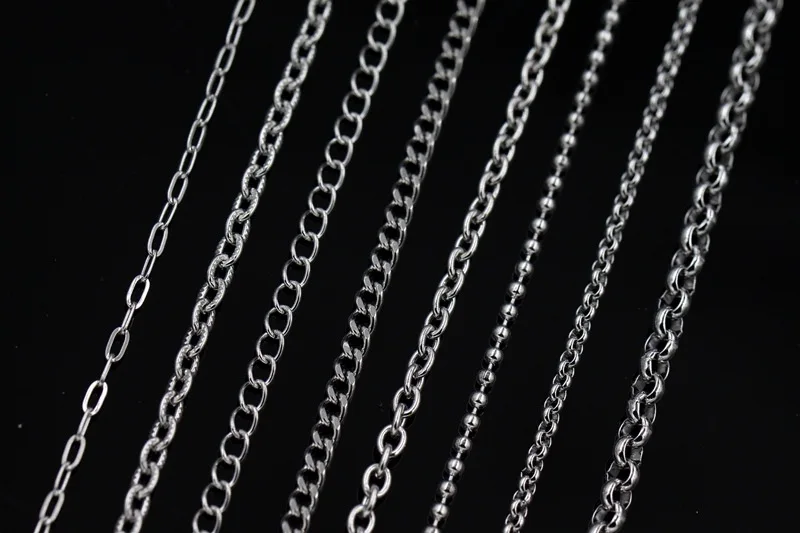 

304 Stainless Steel fang xian Cross O Pearl Chain/Sculptured Titanium Steel Chain Never Rust DIY Necklace Bracelets