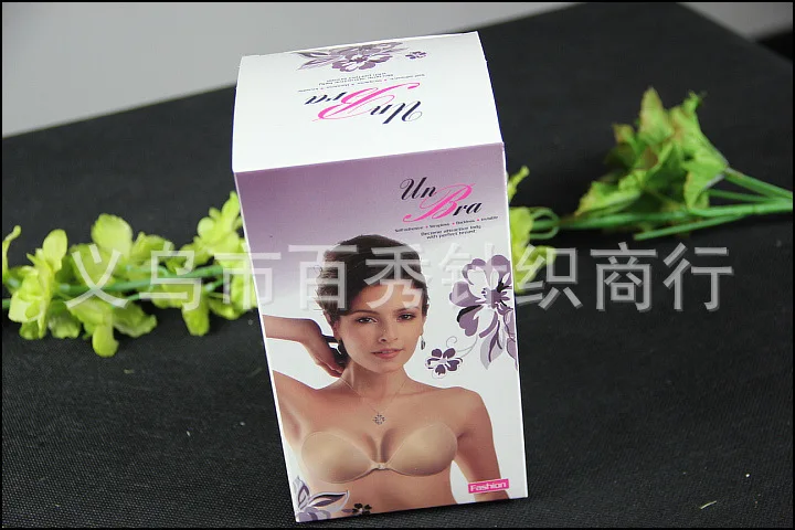 New Style Deep-V-Nudebra Solid Silica Gel Seemless Bra Colorful Box Not Sell Individually