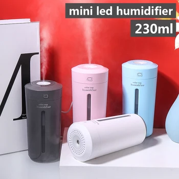 

For Car Home 1pc Mni 230ml USB LED Air Humidifier High Quality Essential Oil Diffuser Vehicle Spray Humidifiers