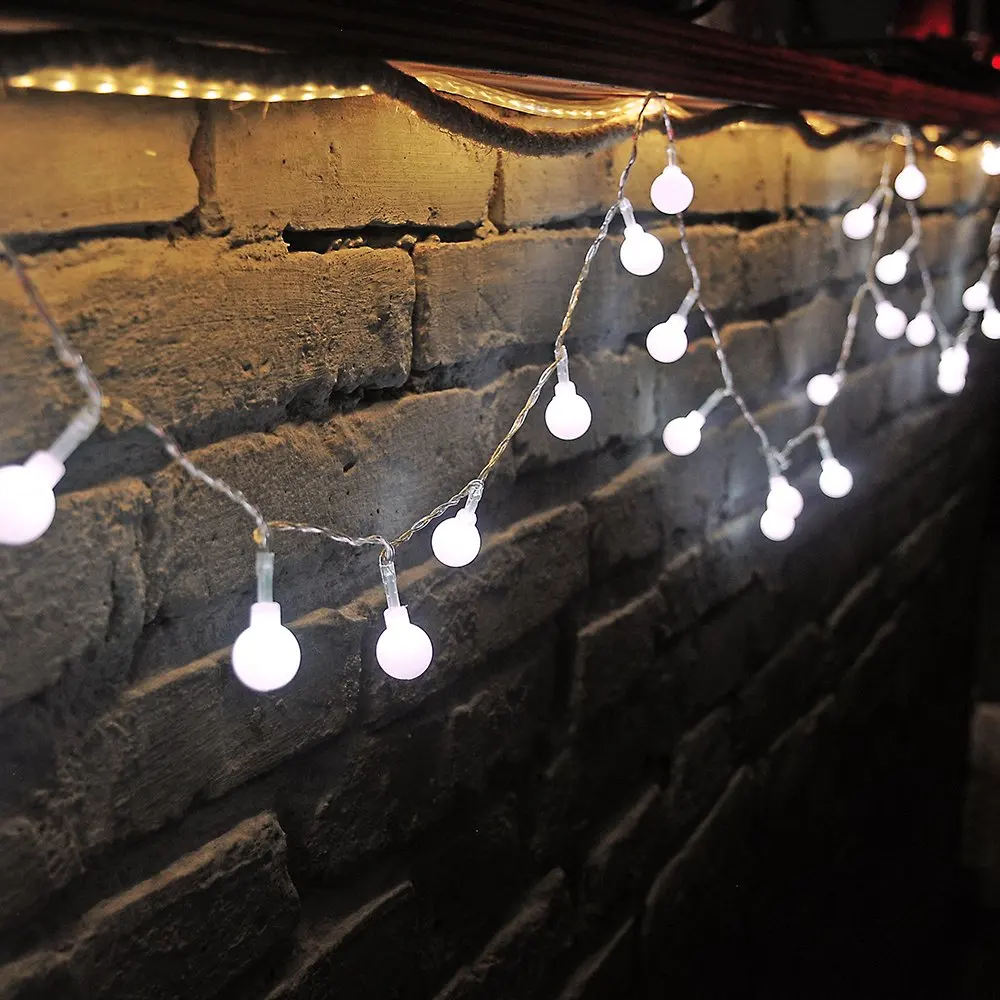 USB Led глобус струнный светильник 10 м 60 шариков праздничный светильник s водонепроницаемый наружный Свадебный Рождественский праздничный Декор сказочная гирлянда