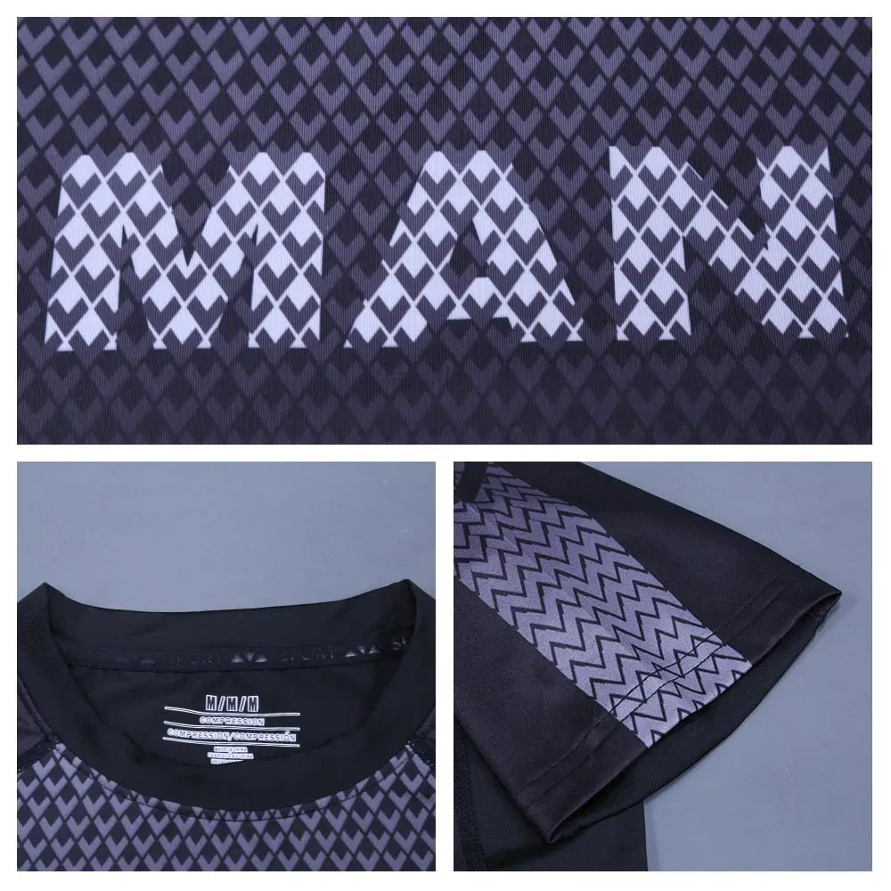 New Summer Fitness T-Shirt Trendy Tights High Elastic Short Sleeve Quick Dry Gym Clothing T Shirt Training Men Running Shirt