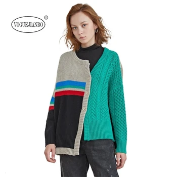

2019 fall winter kpop loose Irregular cardigan women coat sweater ropa de mujer sweaters pull femme sweter aesthetic top clothes