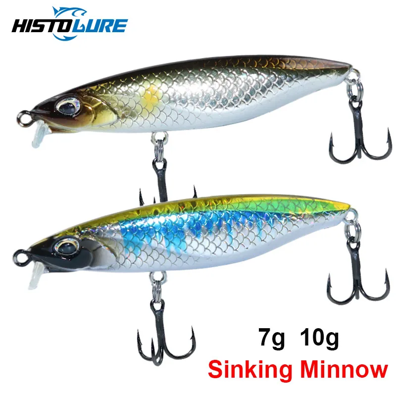 HISTOLURE Sinking Minnow Fishing Lure 70mm 7g 10g Jerkbait Wobbler Bass  Trout Fishing Lure Hard Bait