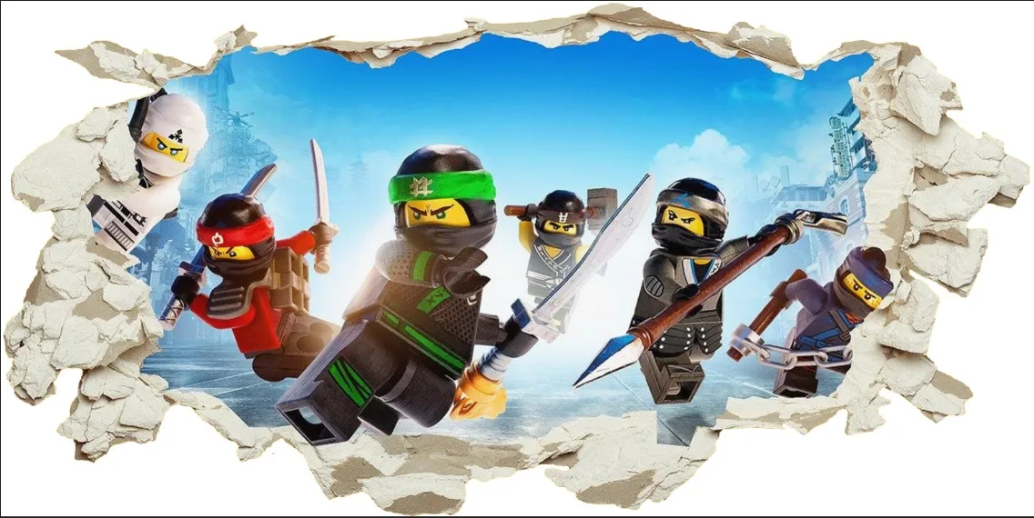

New 3DVIEW Wall Stickers Lego Phantom Ninja For Kids Room Harry P War Stars Boys room accessories Mural Art Decal Home Decor