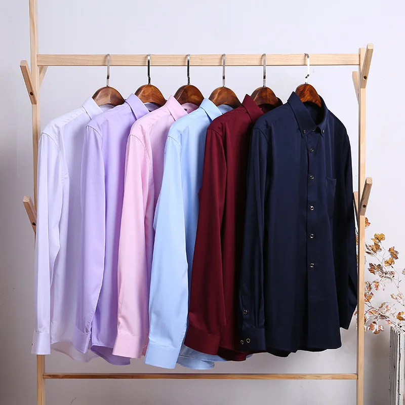 Плюс Zise 5XL 6XL 7XL мужская деловая Повседневная Однотонная рубашка Классический стиль свободная Мужская рубашка с длинным рукавом мужская брендовая одежда