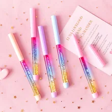 2 шт./лот, жидкая гелевая ручка, милая кристальная чернильная ручка для школы, подарок для детей, кавайная канцелярская ручка, офисные школьные принадлежности