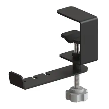 

360 Degree Rotary Metal Headset Earphone Headphone Hanger Stand Holder Desktop Table Clamp Clip with Screws
