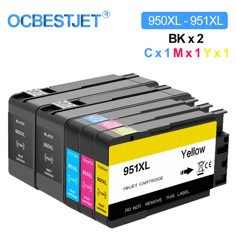 OCBESTJET Compatible Ink Cartridge For HP 950 951 950XL 951XL Officejet Pro 8100 8600 8610 8620 8630 251dw 276dw Printer ink cartridge,inkjet ink cartridge