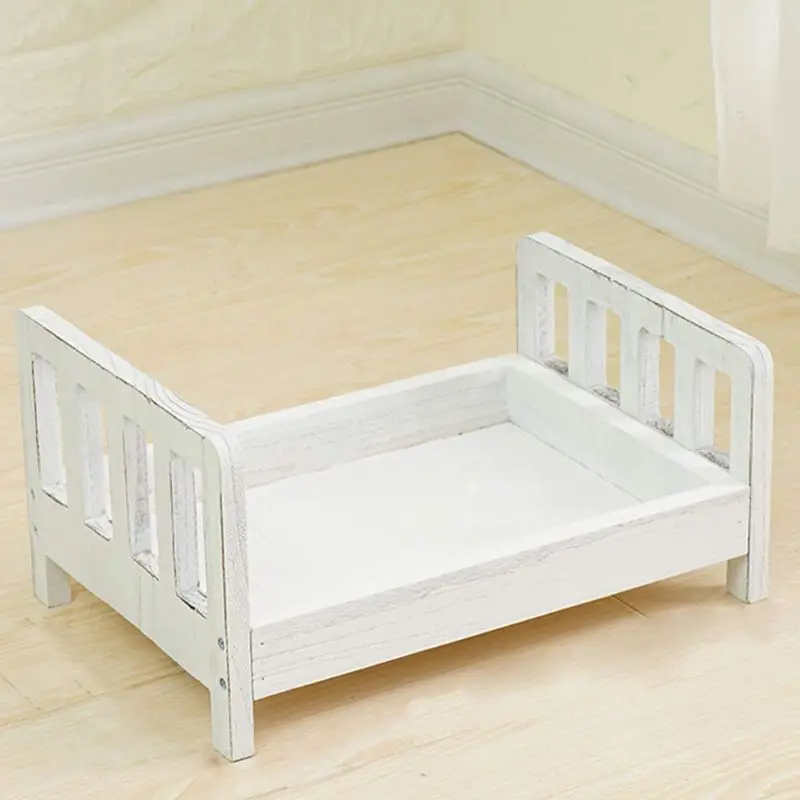 Реквизит для фотосъемки новорожденных деревянная кровать детские позы съемный фон реквизит