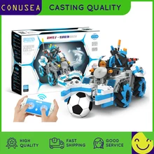 

DIY 489Pcs App Voice Control Remote Car Rc Robot Building Blocks Remote Programming Radio Control Soccer Storm Toy Boys
