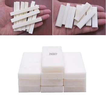 

Beige Blanks Vintage Faux Buffalo Bone Guitar Saddle Polished For Guitar Bass 10PCS/SET JUL05_30
