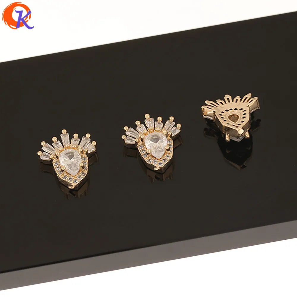 Cordial Design 40Pcs Jewelry Accessories/Hand Made/Cubic Zirconia Charms/Genuine Gold Plating/DIY Making/Fingernail Findings - cordial
