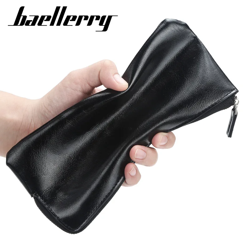 

Baellerry Men Wallets Long Style Soft High Quality Card Holder Male Purse Zipper Large Capacity Brand PU Leather Wallet For Men