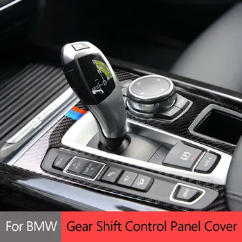 

For BMW X5 X6 F15 F16 2014-2017 Genuine Carbon Fiber Left-Hand Drive Gear Shift Control Panel Cover Trim Sticker Car Styling
