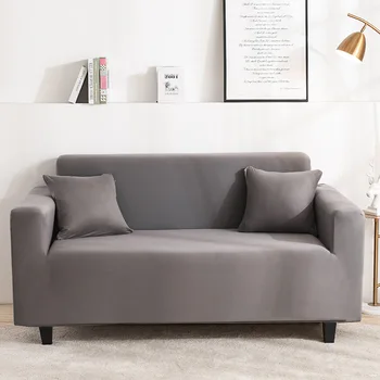 

Spandex Modern Sofa Cover Elastic Solid Color Polyester Corner Sofa Couch Slipcover seat Protector for Living Room 1/2/3 Seater